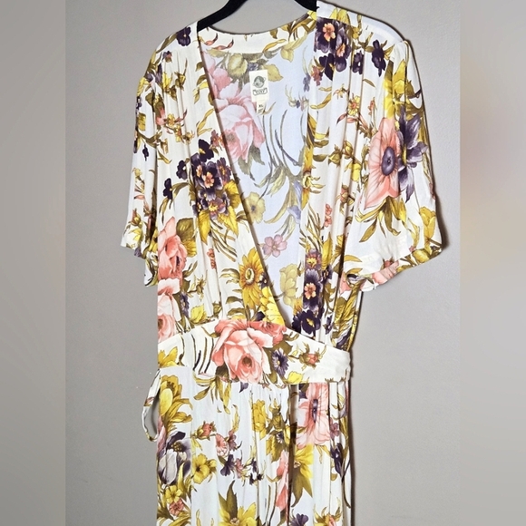 Anthropologie Tiny Floral Boho Coquette Wrap Maxi Dress, XL - Picture 3 of 5